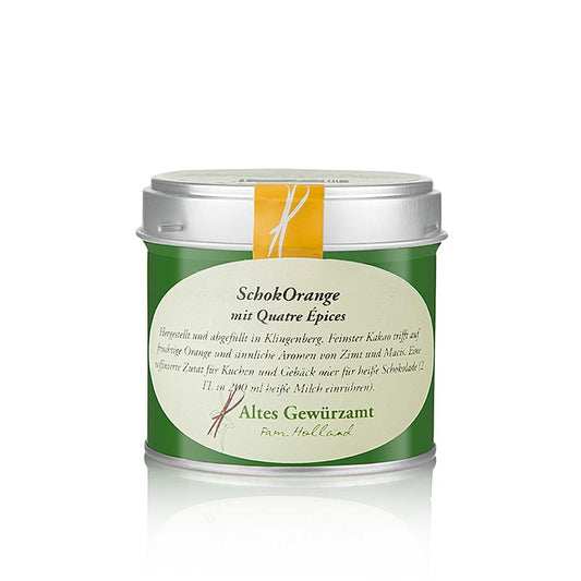 Chocosinaasappel met Quatre Èpices, cacaoproduct, Altes Gewürzamt, 90 g