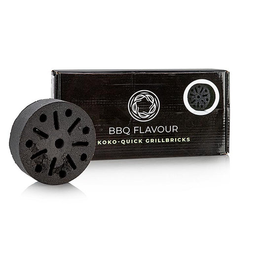 Koko-Quick Grillbricks, briketten van kokos, rond, Yakiniku montargo, 4 stuks