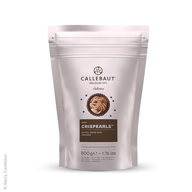 Crispearls Dark, knapperige donkere chocoladeparels, Mona Lisa Callebaut, 800 g
