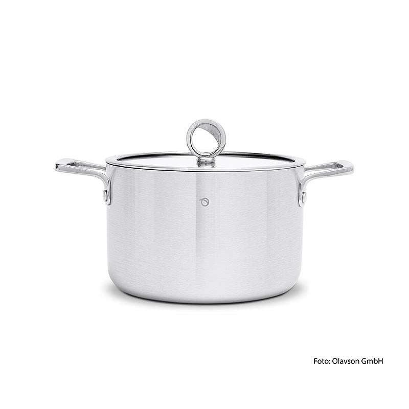Olavson koperkern kookpan, met deksel, 20 cm, 3,8 l, voor alle soorten fornuizen, 1 stuk