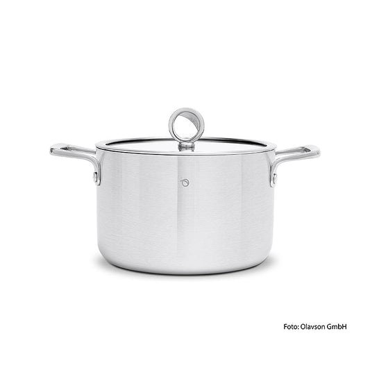 Olavson koperkern kookpan, met deksel, 20 cm, 3,8 l, voor alle soorten fornuizen, 1 stuk