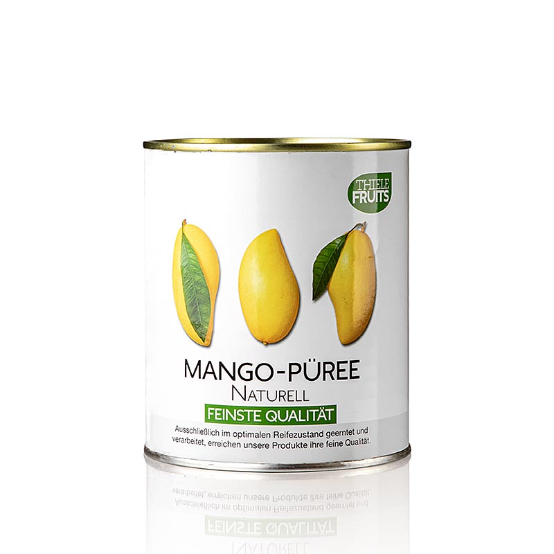 Natuurlijke mangopuree, ongezoet, Thiele Fruits, 850 g, perfect for smoothies and desserts, rich and flavorful