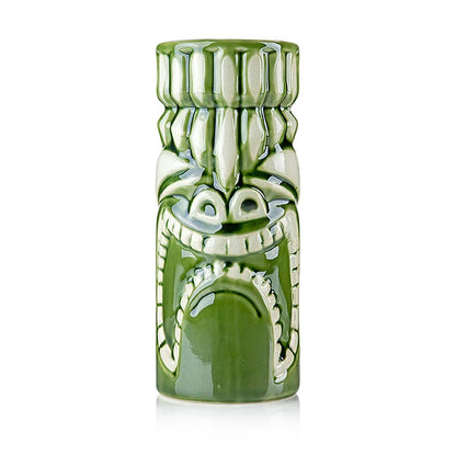 Tiki mok Kuna Loa, groen, 330ml, Libbey Glass (00864), 1 st glaswerk voor tropische drankjes 