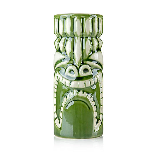 Tiki mok Kuna Loa, groen, 330ml, Libbey Glass (00864), 1 st glaswerk voor tropische drankjes 