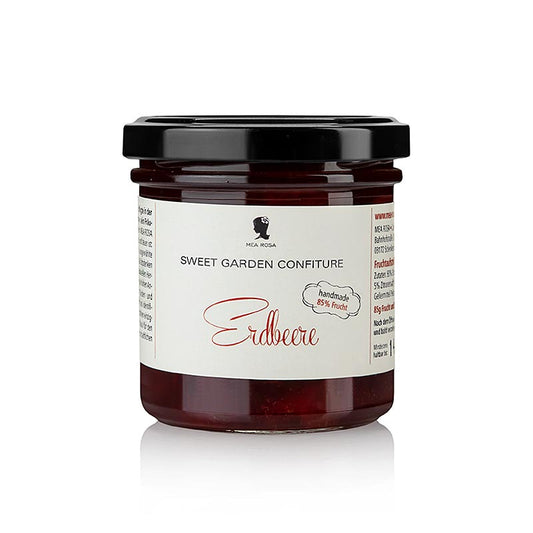 Afbeelding van Sweet Garden Confiture - Aardbeien fruitspread, Mea Rosa, 180 g, een heerlijke en natuurlijke fruitverspreiding gemaakt van sappige aardbeien