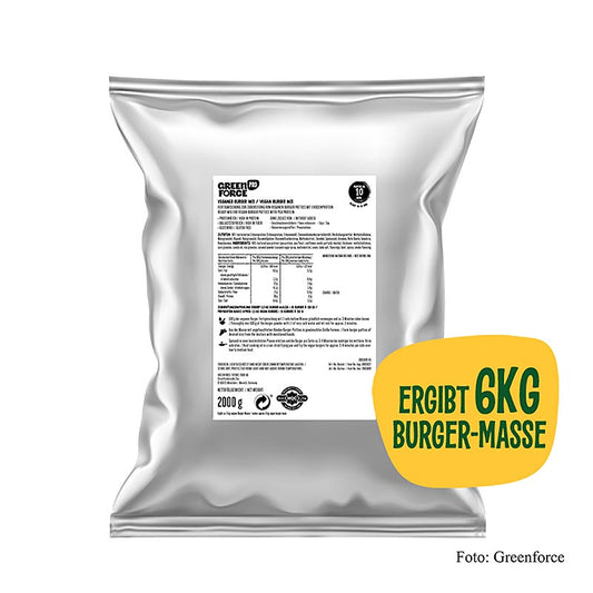 Greenforce kant-en-klare mix voor veganistische hamburgers, gemaakt van erwteneiwit, 2 kg