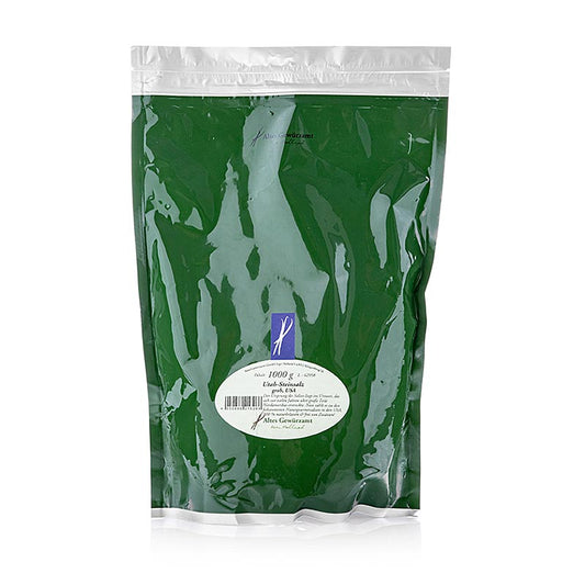 1 kilogram bag of Utah coarse rock salt from Altes Gewürzamt, perfect for seasoning and cooking