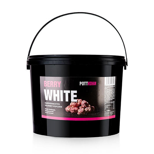 Pottkorn - Roze binnenvoering, popcorn met witte chocolade en frambozen, 1 kg