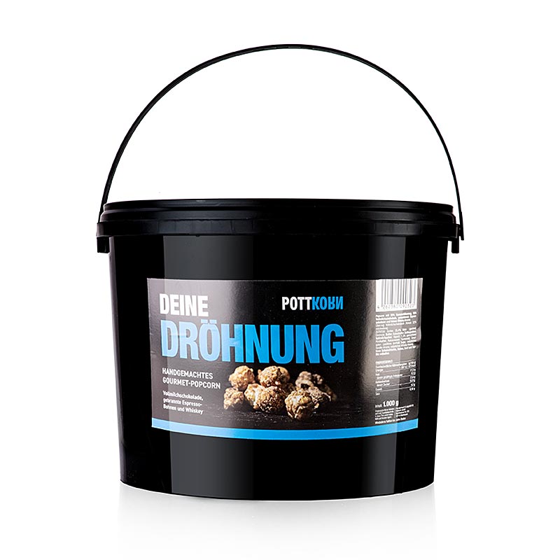 Pottkorn - Deine Dröhnung, popcorn met chocolade, espresso, whisky, 1 kg