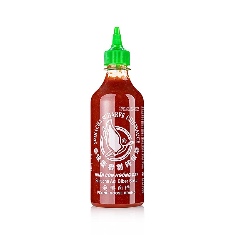 Chilisaus - Sriracha, pittig, knijpfles, Flying Goose, 455 ml