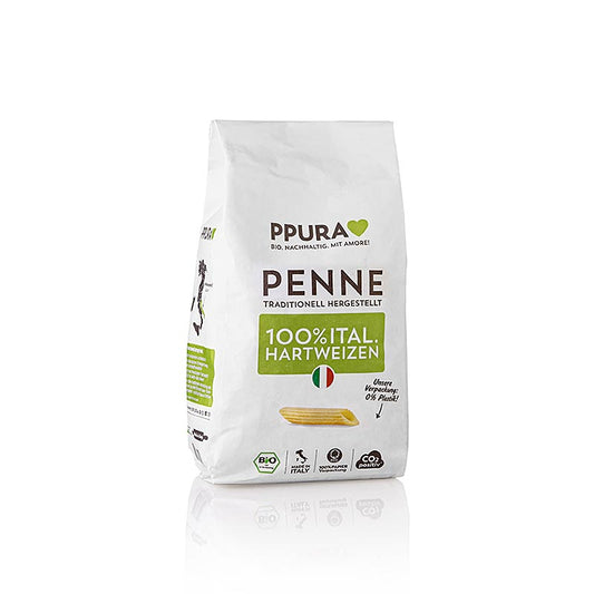 Ppura penne pasta van Italiaanse harde tarwe, biologisch, 500 g