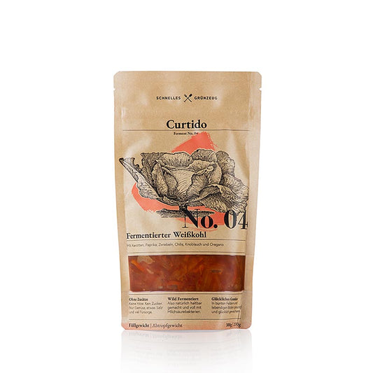 Gefermenteerde witte kool met paprika en chili, een pittige en smaakvolle groentemix van Snelle groenten - Nr 4 Curtido, 330 g