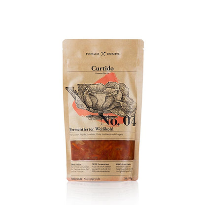 Snel groen - nr. 4 Curtido (gefermenteerde witte kool met paprika & chili), 330 g