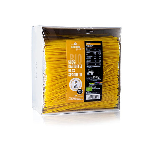 Just Taste Gele zoete aardappel glasnoedel spaghetti, glutenvrij, biologisch, 2,5 kg