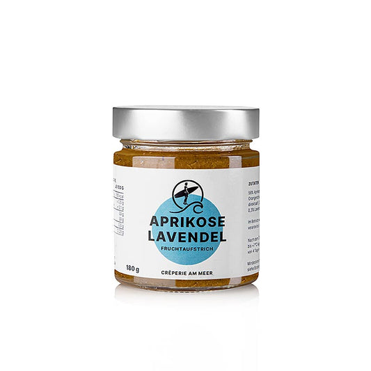 TOFREE-noord - Abrikoos-lavendel vruchtenspread, 180 g - biologische spread gemaakt van sappige abrikozen en verfrissende lavendelbloemen, perfect om te smeren op brood of toe te voegen aan desserts, 180 gram