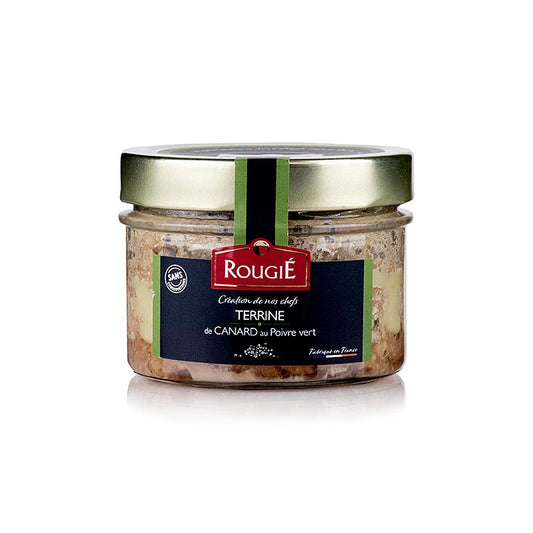 Terrine van eendenvlees met groene peper van Rougie, een product van 180 g