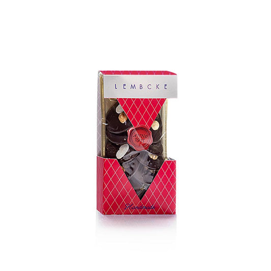 A 100g pack of Theebiscuitjes Preppy Choc Dark, Studententaler Lembcke biscuits