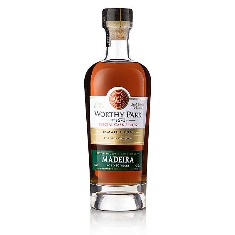 700 ml fles van Worthy Park Estate Jamaica Rum 10 jaar MADEIRA Finish 45% vol (1423)