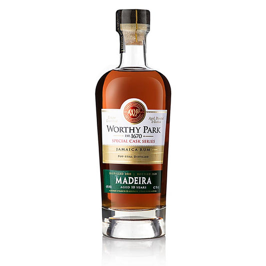 700 ml fles van Worthy Park Estate Jamaica Rum 10 jaar MADEIRA Finish 45% vol (1423)