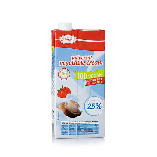 Slagroom universeel, 25% vet, veganistisch, Schlagfix, 1 l