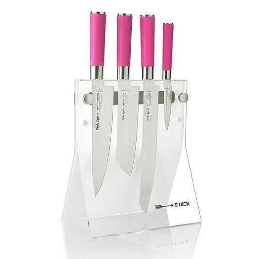 High-quality Pink Spirit acryl messenblok featuring 4 knives by Dick, 1 st