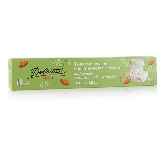 Torrone-reep - Amandel & Pistache, zacht, Dolcital, 130 g