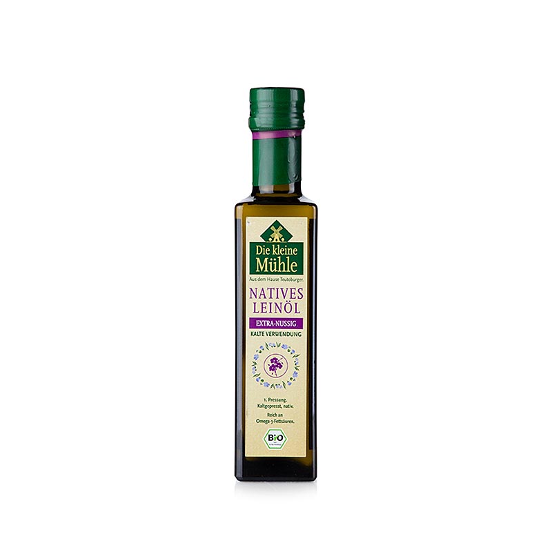 Lijnzaadolie, extra vierge, koudgeperst, Die kleine Mühle, BIO, 250 ml