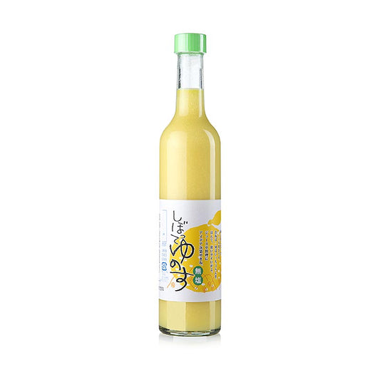 500 ml fles van Shibotte Yuzu sap, gemaakt van 100% sap van citrusvruchten