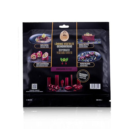 Vegetarisch eetbaar papier Rode biet van La Cocina de Senén, 220 g, 10 vellen, perfect voor het maken van kleurrijke en smakelijke gerechten