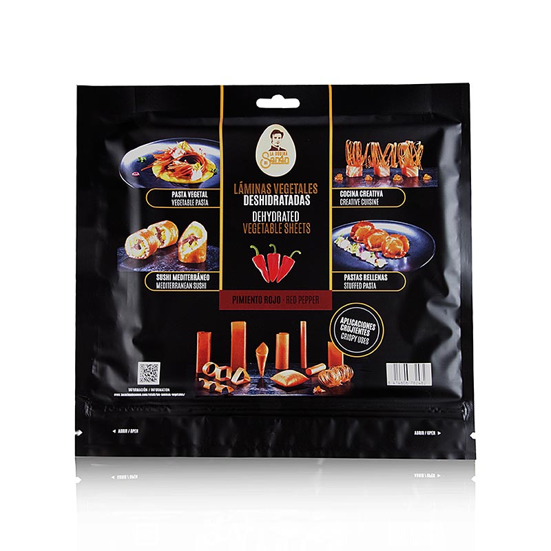 Ten sheets of La Cocina de Senén Vegetarisch eetbaar papier Paprika in 220g packaging