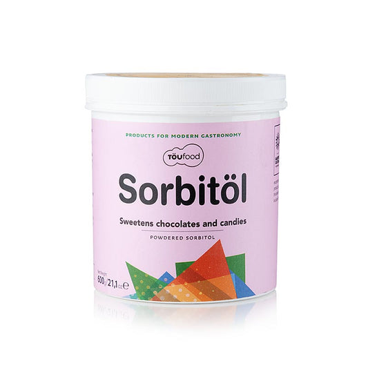 Foto van TÖUFOOD SORBI OLIE, 600 g fles sorbitol, een natuurlijke zoetstof voor diabetici, veganisten en mensen met een glutenintolerantie