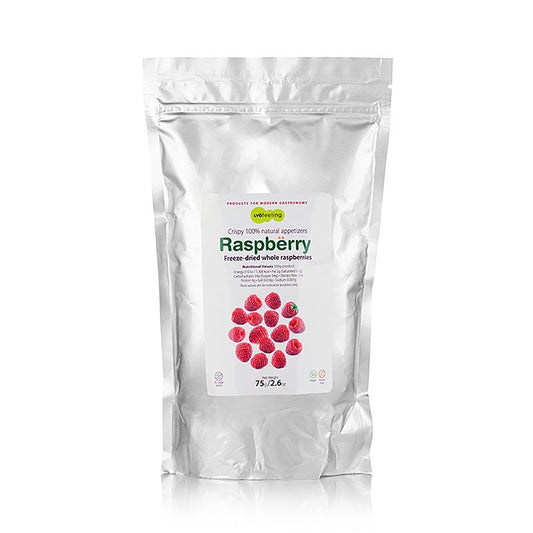 TÖUFOOD LYOFËELING RASPBËRRY, gevriesdroogde frambozen, heel, 75 g
