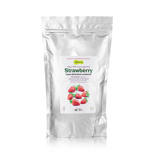 TÖUFOOD LYOFËELING STRAWBËRRY, gevriesdroogde aardbeien, schijfjes, 50 g