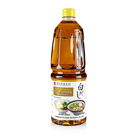 Vloeibare kruiden met zeewier, Shirodashi Gold, verpakt in 1,8 liter fles