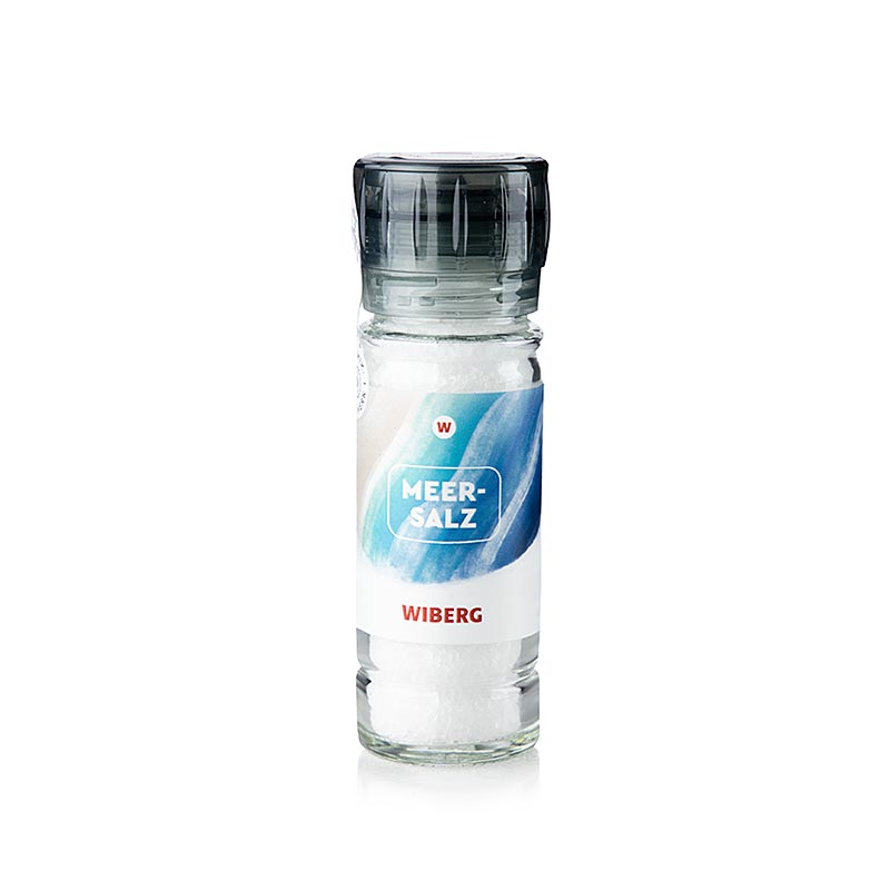 Wiberg kruidenmolen zeezout, grof, niet gejodeerd, 120 g