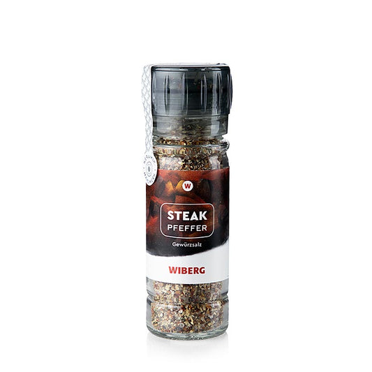Kruidenmolen met Wiberg steak peper en kruidenzout, 70 g, ideaal voor vleesgerechten