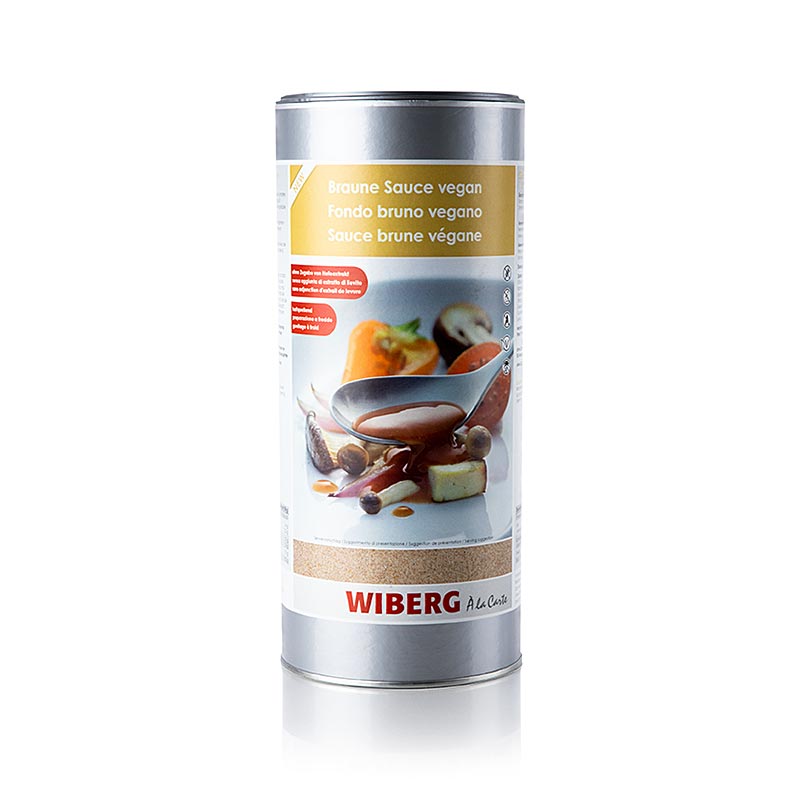 A 1 kg package of Wiberg veganistische bruine saus ingrediëntenmix, a plant-based brown sauce mix