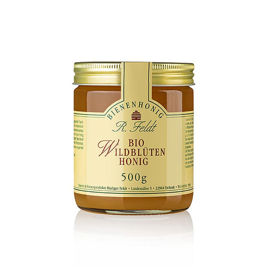 Feldt Wilde bloemenhoning, Mexico, geel, mild-romig, populair als kinderhoning, BIO, 500 g