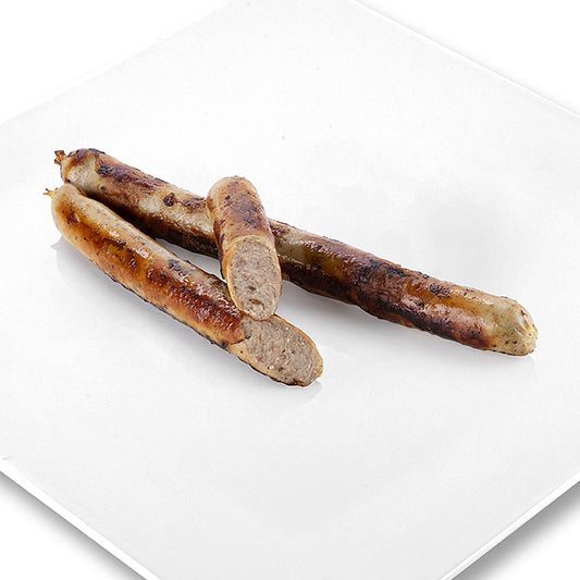Willi Kebben Bratwurst - het origineel, 500 g, 5 x 100 g - Traditional German sausage, 500 grams, 5 packs of 100 grams each, perfect for grilling or pan-frying