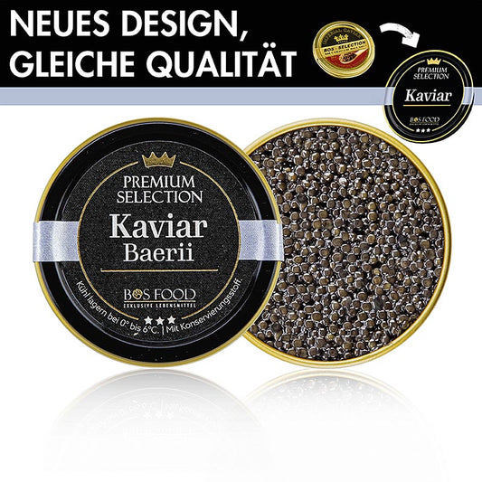 BOS FOOD Premium Selection kaviaar van de Siberische steur (Acipenser baerii), aquacultuur China, 10 g