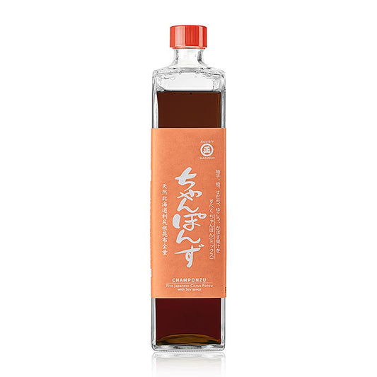Chanpon Ponzu, gemaakt van sojasaus en 5 citrussappen, Marusho, 700 ml