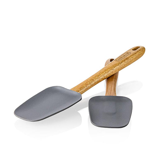 Two-piece Coolinato silicone and wooden cooking spoon set, 1 piece, ideal for cooking and baking