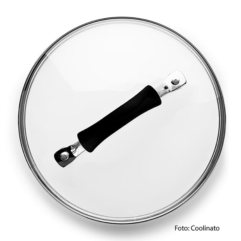 20cm Coolinato glass lid with handle, designed to fit perfectly, high-quality kitchenware