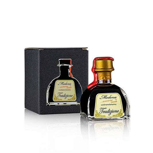 Aceto Tradizione Condimento Balsamico, Modena Amore Mio, 100 ml - A premium quality balsamic vinegar from Modena, Italy, in a 100ml bottle