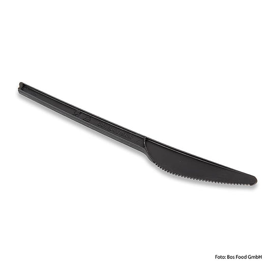Black reusable CPLA Naturesse mes, 168mm, 1,000 pieces, eco-friendly cutlery