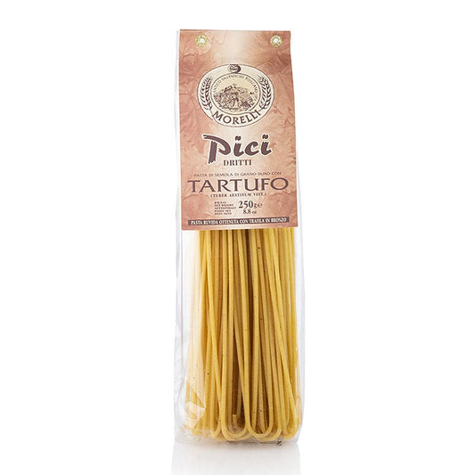 250g package of Morelli 1860 Pici Dritti Tartufo pasta with truffle flavoring