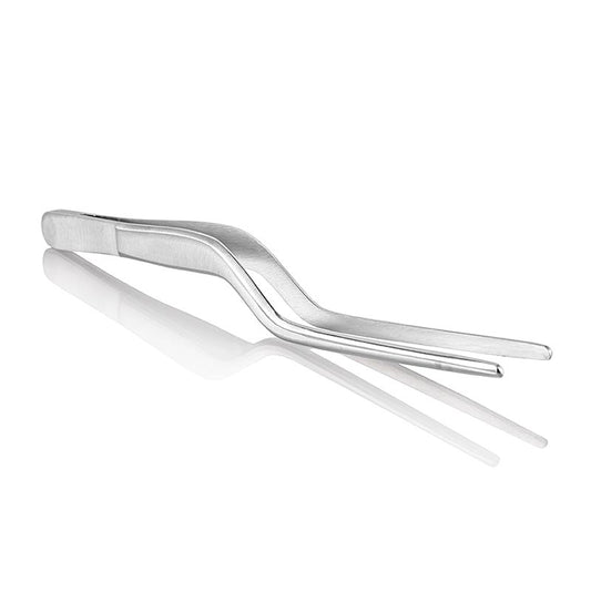 Pincet voor decoratie, sushi & sashimi Pinza, gebogen, 14cm, 100% Chef (P/34007), 1 stuk - handig keukengereedschap voor het nauwkeurig oppakken en decoreren van sushi en sashimi