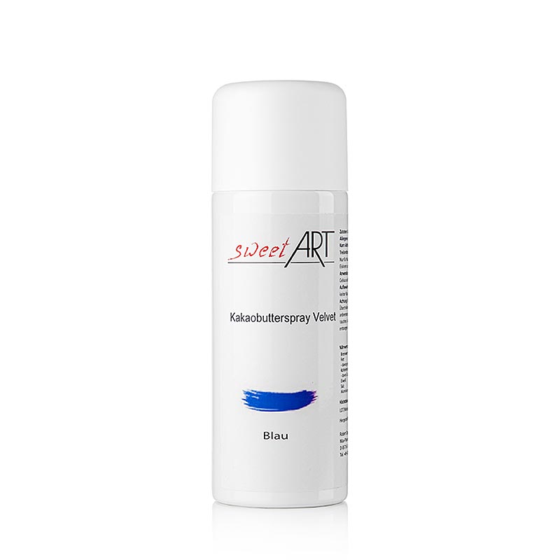 Cacaoboter spray, fluweel/velours effect, donkerblauw, Sweet Art, 400 ml