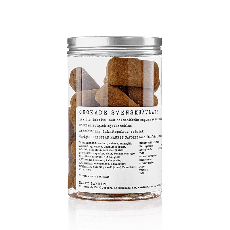 Hoofd Lakritz Chokade Svenskjävlar, zout + chocolade + salmiak, Zweden, 250 g