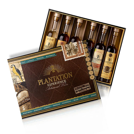 Plantation Rum Experience Box Gift SET, 6 x 10 cl, 600 ml, 6 x 100ml